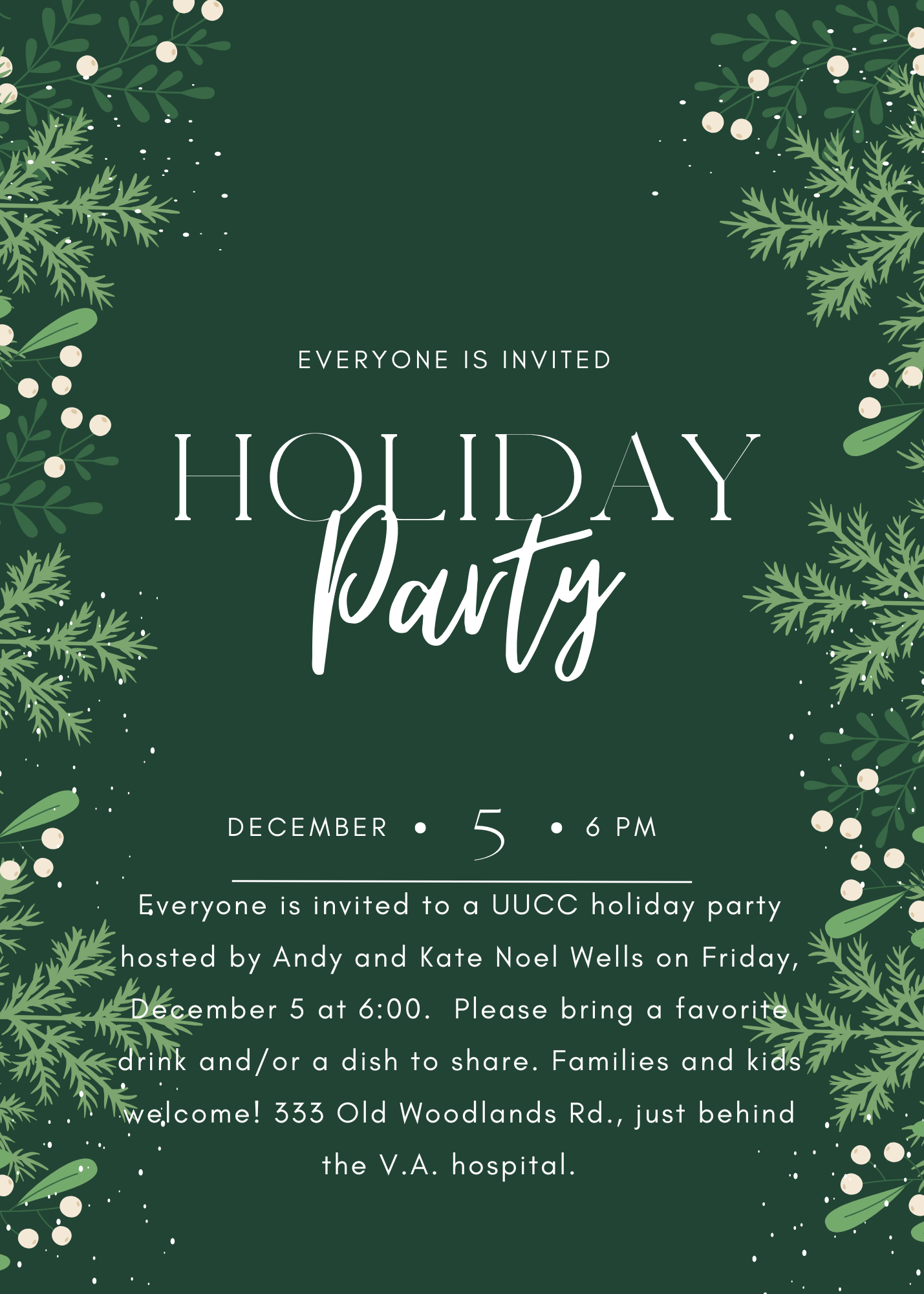 UUCC HOLIDAY PARTY